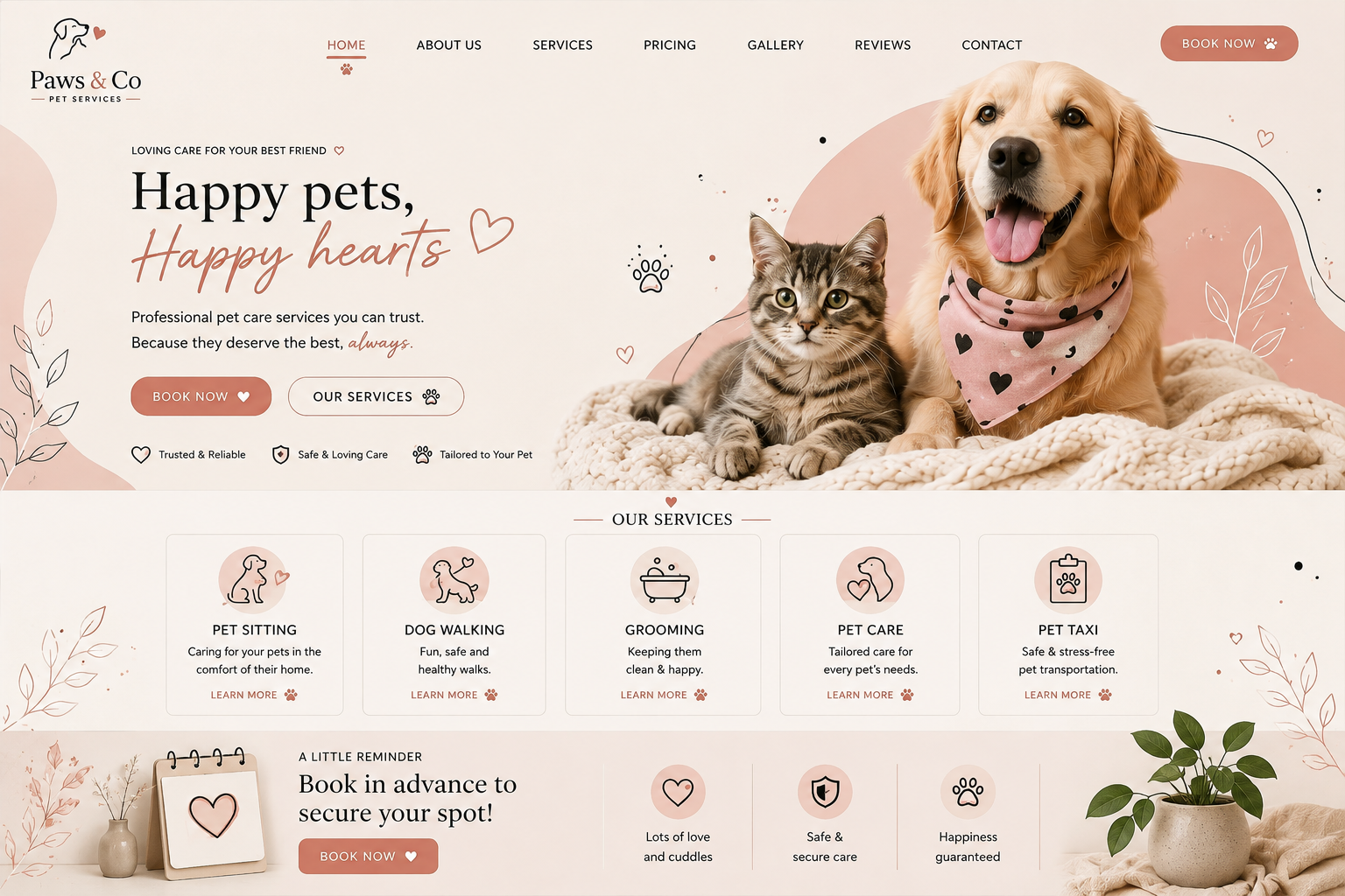 PAWS & CO Website Design